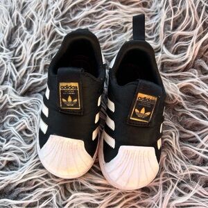 adidas Kids Black and White Sneakers
